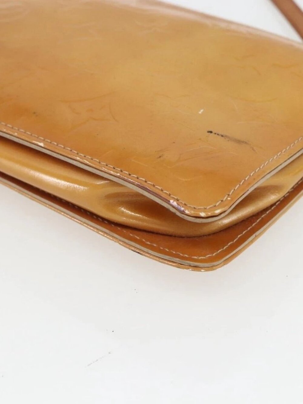 LOUIS VUITTON Monogram Vernis Lexington Accessory Pouch Beige M91010 Auth - Picture 6 of 15